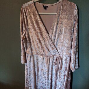 Torrid Pink Velvet Dress